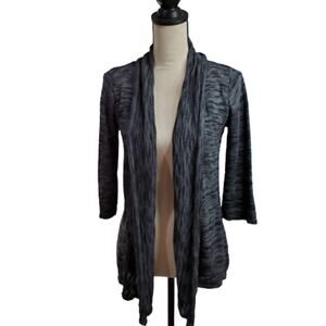 Maurices Gray/Black Sweater Cardigan Medium